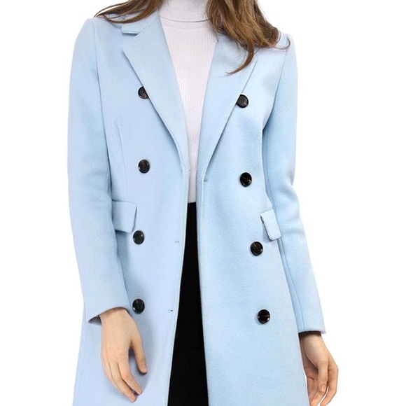 Sky Blue Trench Coat - Picture 1 of 5